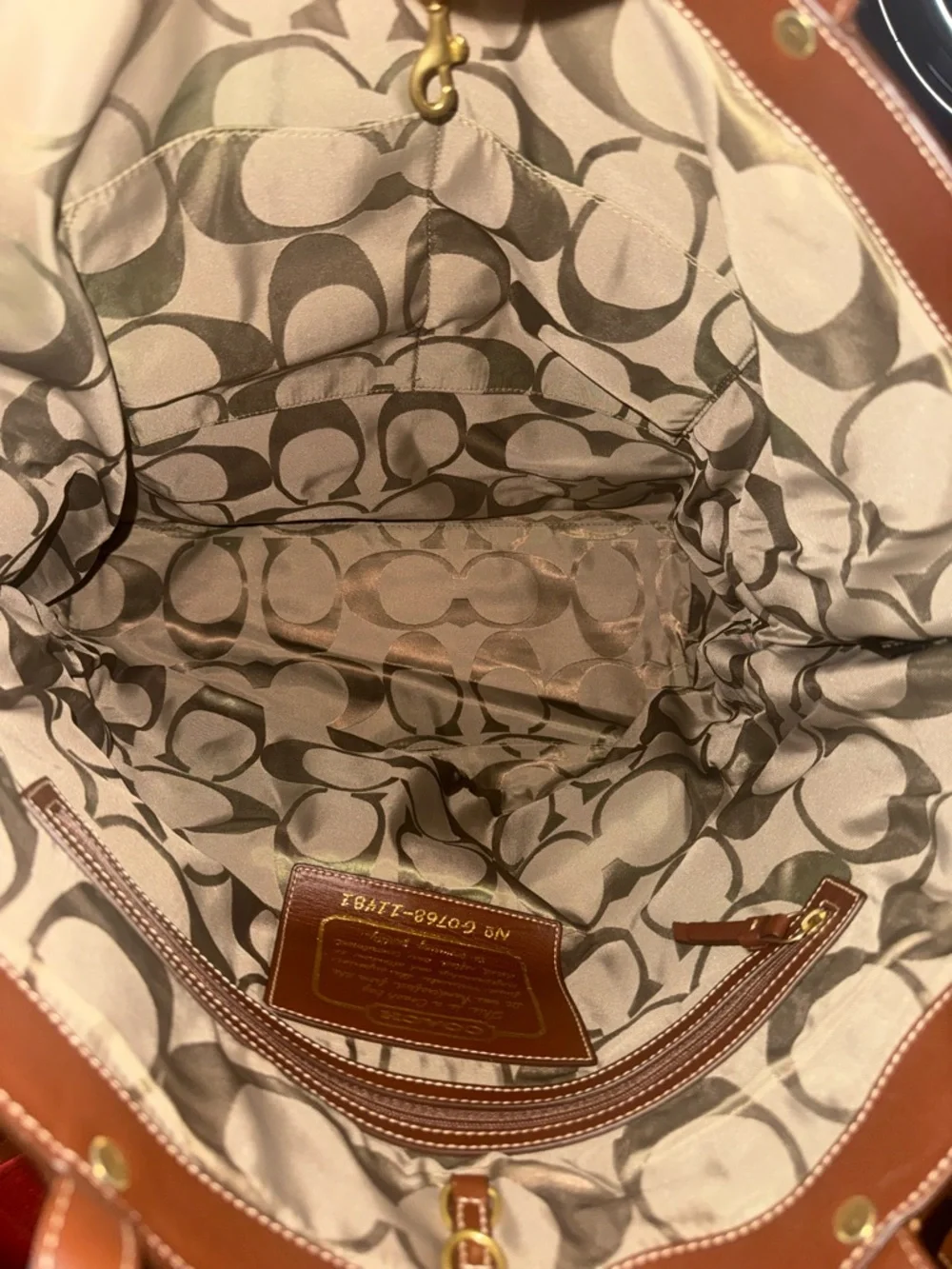 COACH Peyton Tattersall Weekender Tote Bag - Picture 6 of 13